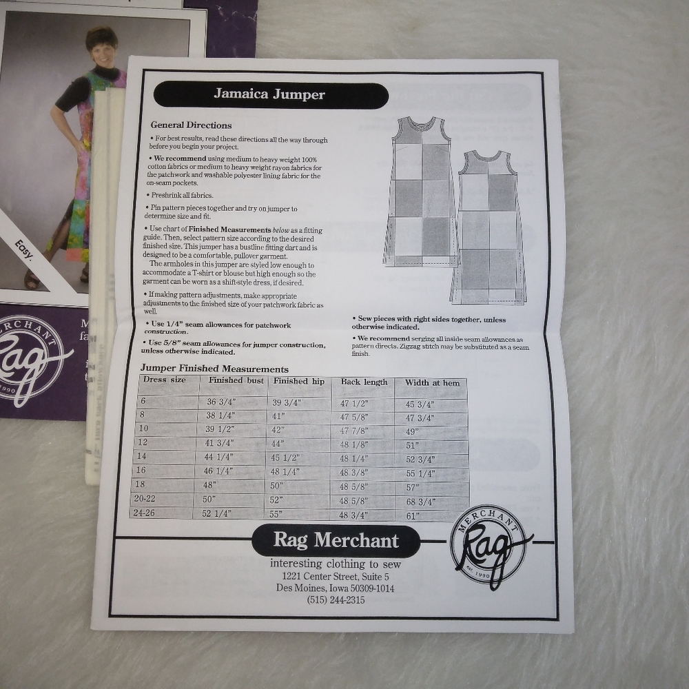 PATTERN The Jamacia Jumper by Rag Merchant make it with fat quarters Siz… - Picture 4 of 5